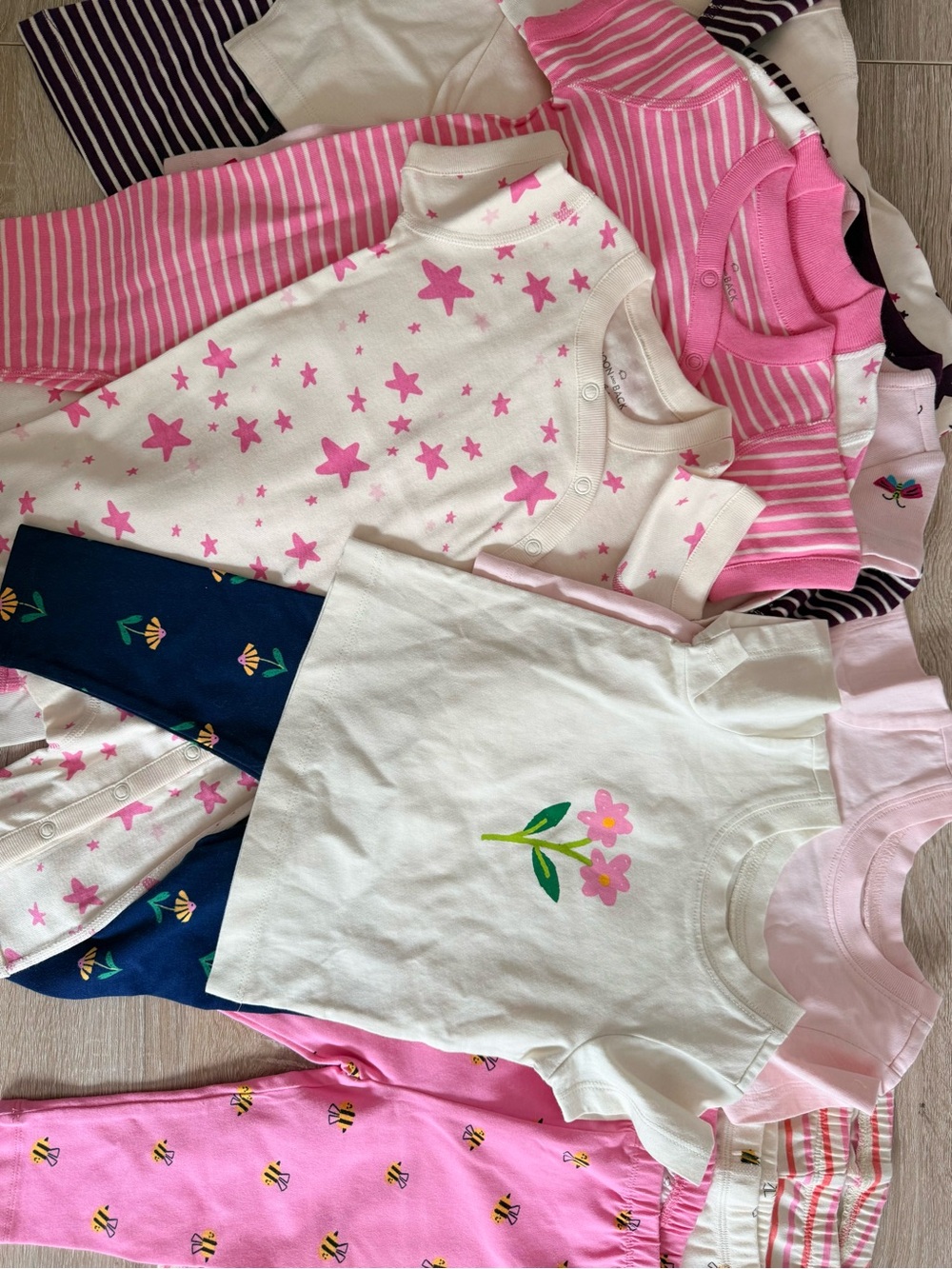 Hanna Andersson Moon and Back girls Sz 6-12 M huge lot pants tops dresses NEW